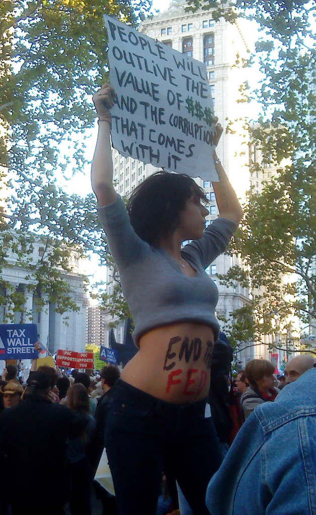 Occupy demonstration, Foley Square, New York City, October 5, 2011