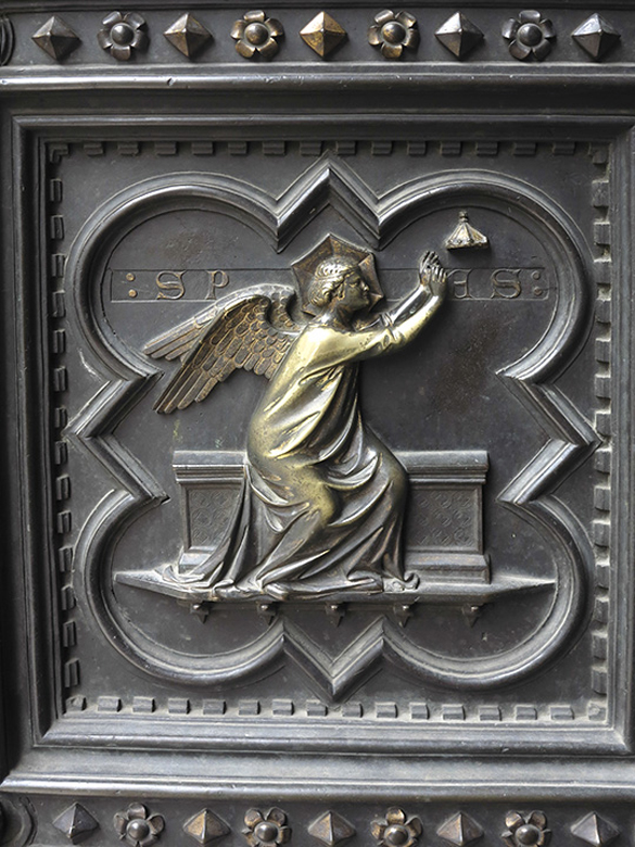 Andrea Pisano, “Hope.” Cast bronze and gilding. South Baptistery doors, Florence, Italy. c. 1420