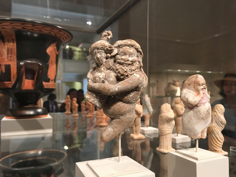 Satyr and Maenad. Greek, Tarentine, 3rd century BC. Metropolitan Museum of Art.